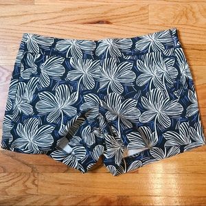 J Crew Women’s Chino Shorts - Blue Floral